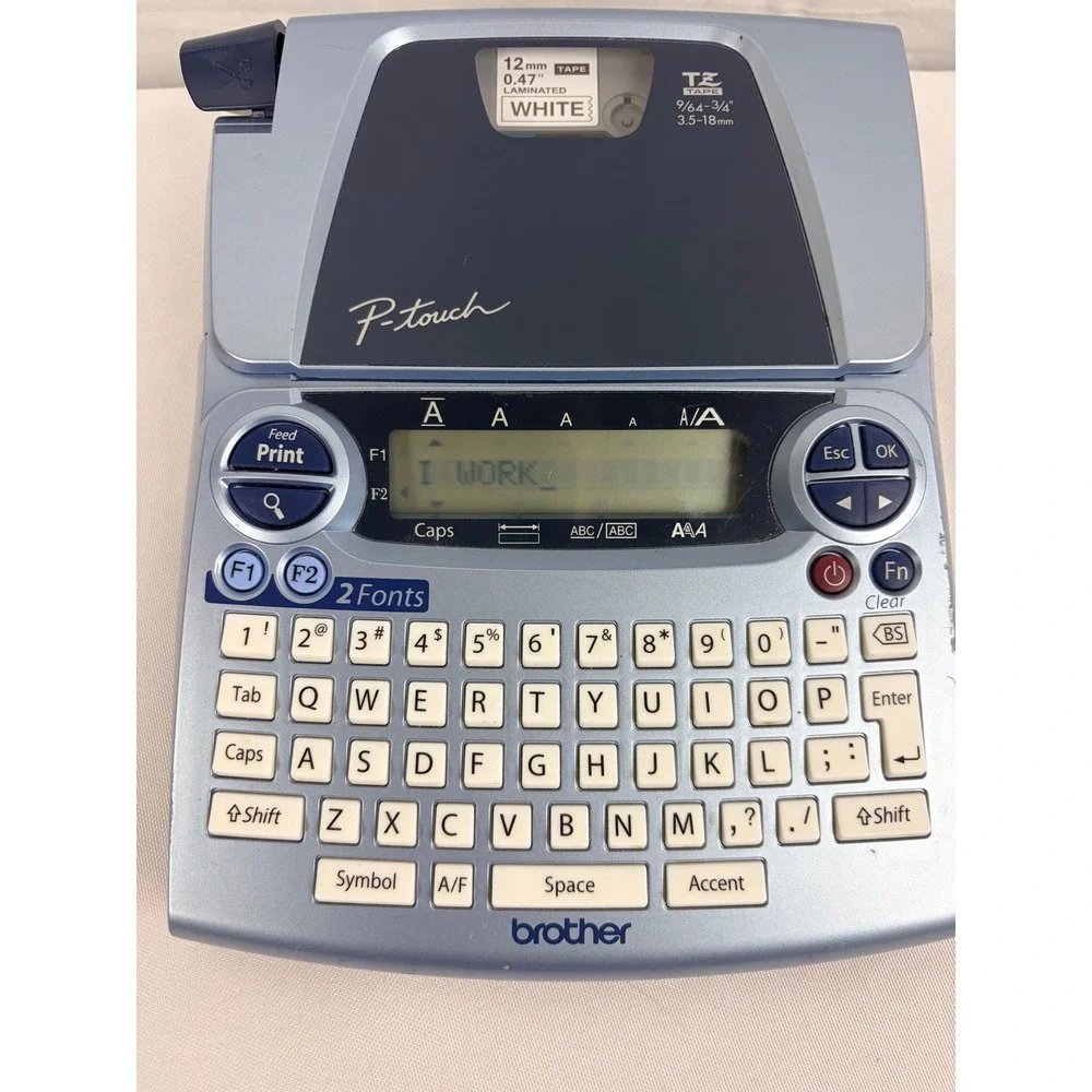 Brother P-Touch PT-1830 Label Maker Blue Desktop Labeling System QWERTY Keyboard
